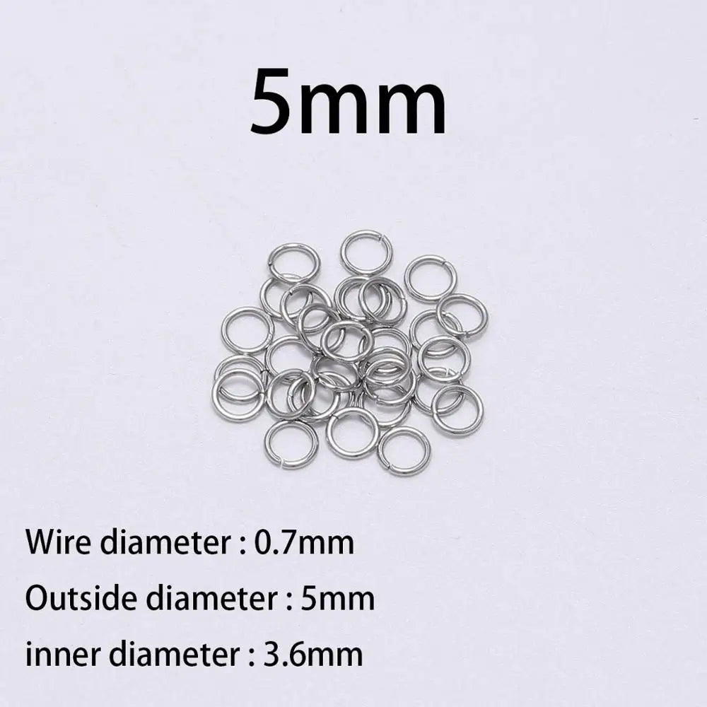 200Pcs Stainless Steel Open Jump Rings for Jewelry Making Supplies DIY Double Loops Split Rings Connectors For Jewelry Findings