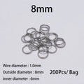 200Pcs Stainless Steel Open Jump Rings for Jewelry Making Supplies DIY Double Loops Split Rings Connectors For Jewelry Findings