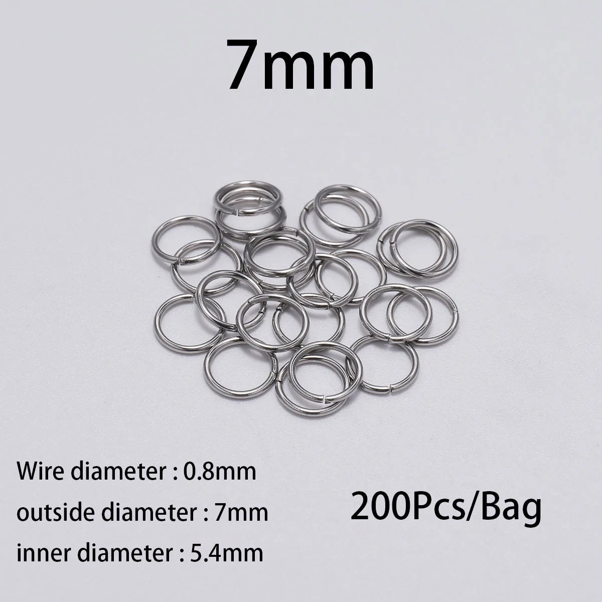 200Pcs Stainless Steel Open Jump Rings for Jewelry Making Supplies DIY Double Loops Split Rings Connectors For Jewelry Findings
