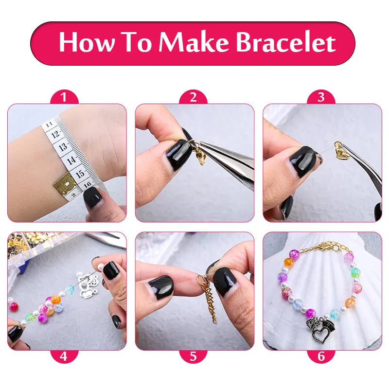 Jewelry Making Supplies Kit with Jewelry Tools Open Jump Rings Lobster Clasps Crimp Beads Earring Hooks Accessories for Jewelry