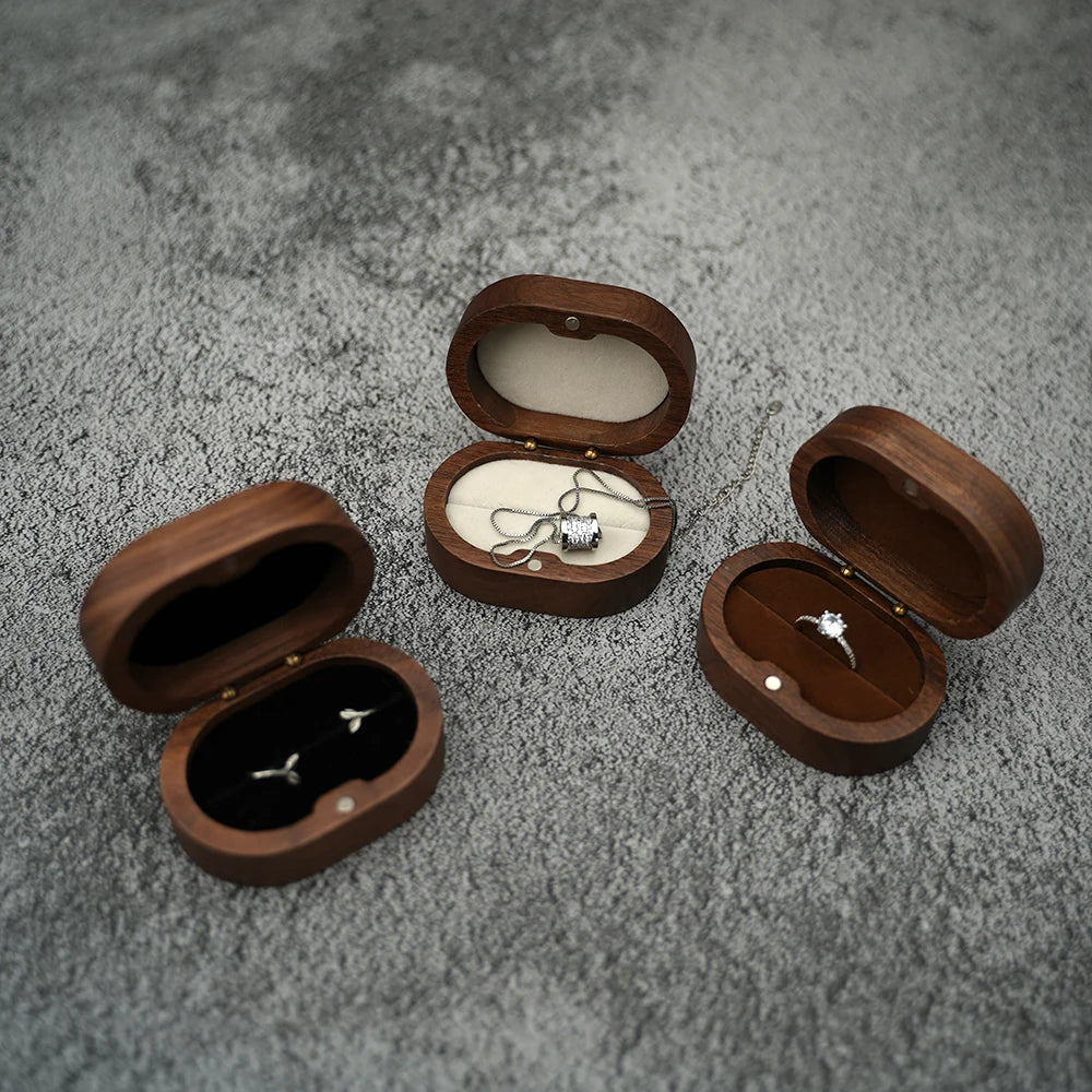 Ring Bearer Box Solid Wood Wedding Ceremony Ring Holder Engraved Name Date Rustic Gift for Ring Bearer Boy