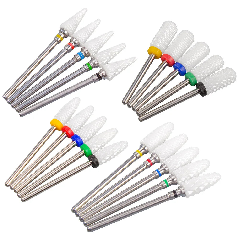 Milling Cutter For Manicure Ceramic Mill Manicure Machine Set Cutter For Pedicure Electric Nail Files Nail Drill Bit Feecy