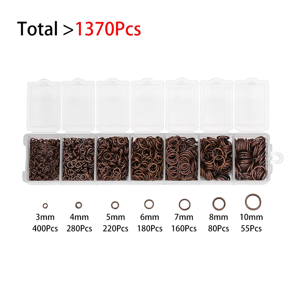 Alloy Accessories Jewelry Findings Set Repair Tools Lobster Clasp Open Jump Rings Earring Hooks for DIY Jewelry Making Supplies
