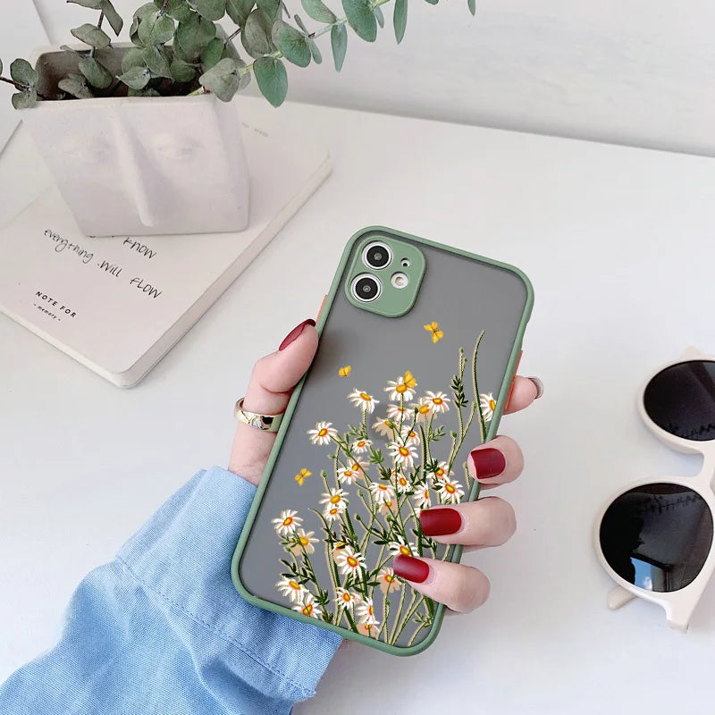 Butterfly Lavender Higan Flower Phone Case For iPhone 17 16 15 12 13 14 11 Pro Max 16 Plus X XR XS Cases Shockproof Back Cover