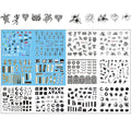 12 Designs Nail Stickers Set Mixed Floral Geometric Sexy Girl Nail Art Water Transfer Decals Tattoos Sliders Manicure