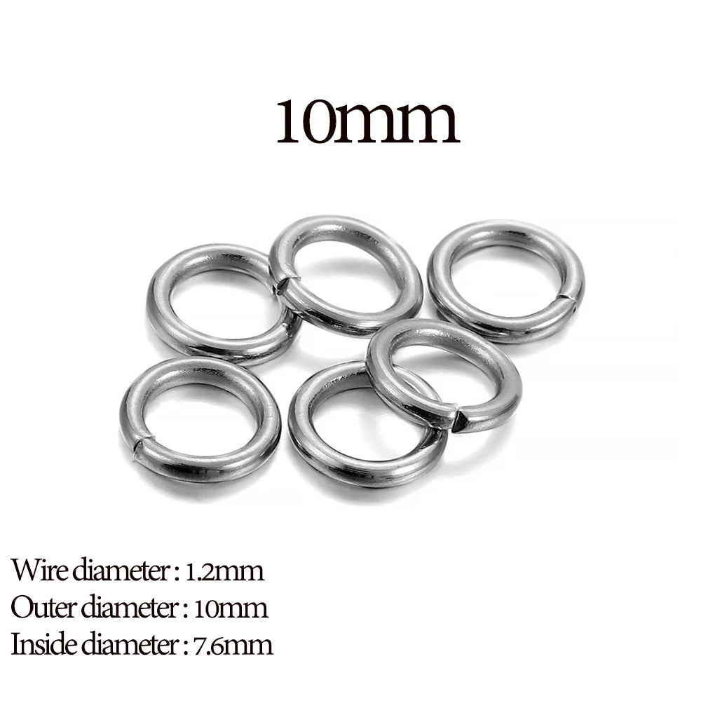 200Pcs Stainless Steel Open Jump Rings for Jewelry Making Supplies DIY Double Loops Split Rings Connectors For Jewelry Findings