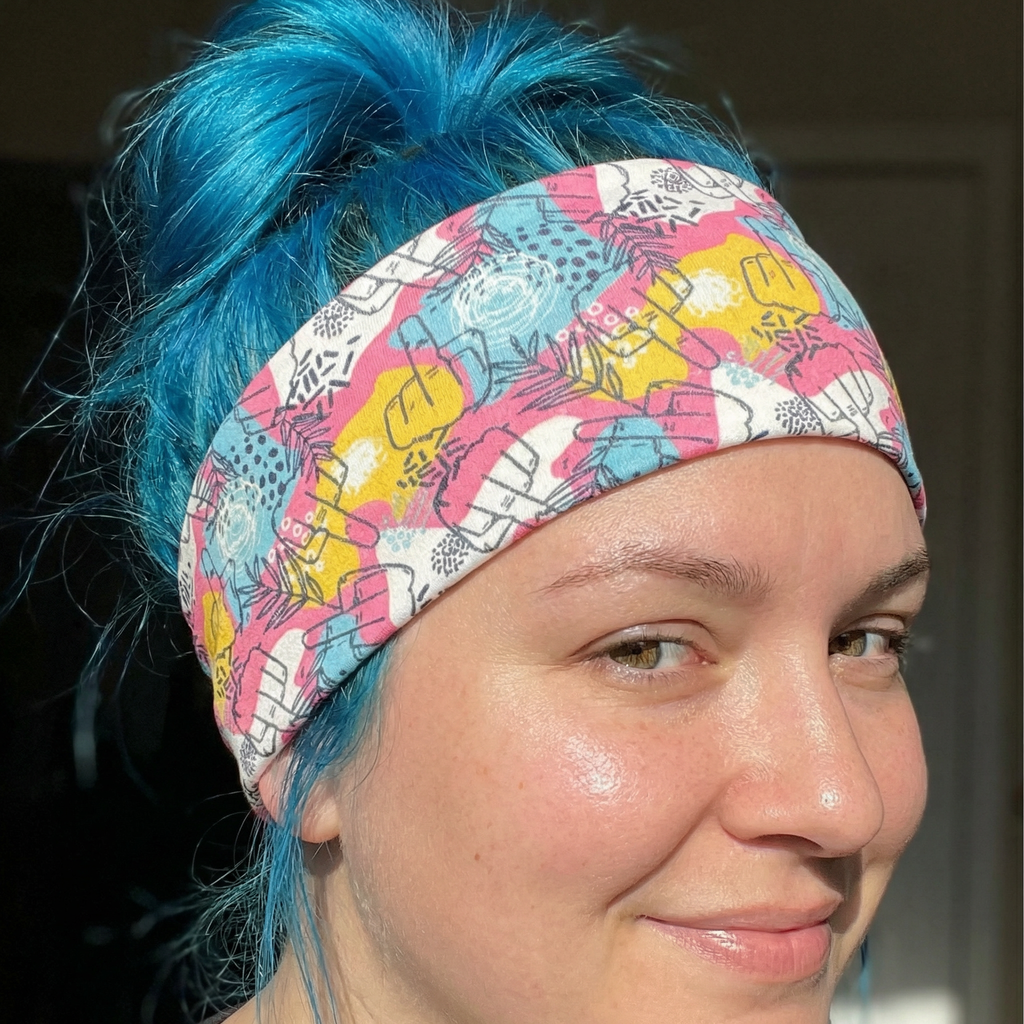 Hidden Middle Fingers Stretch Headband | Funny Colorful Headwrap Hair Accessory | Smartass & Sass at GetBullish