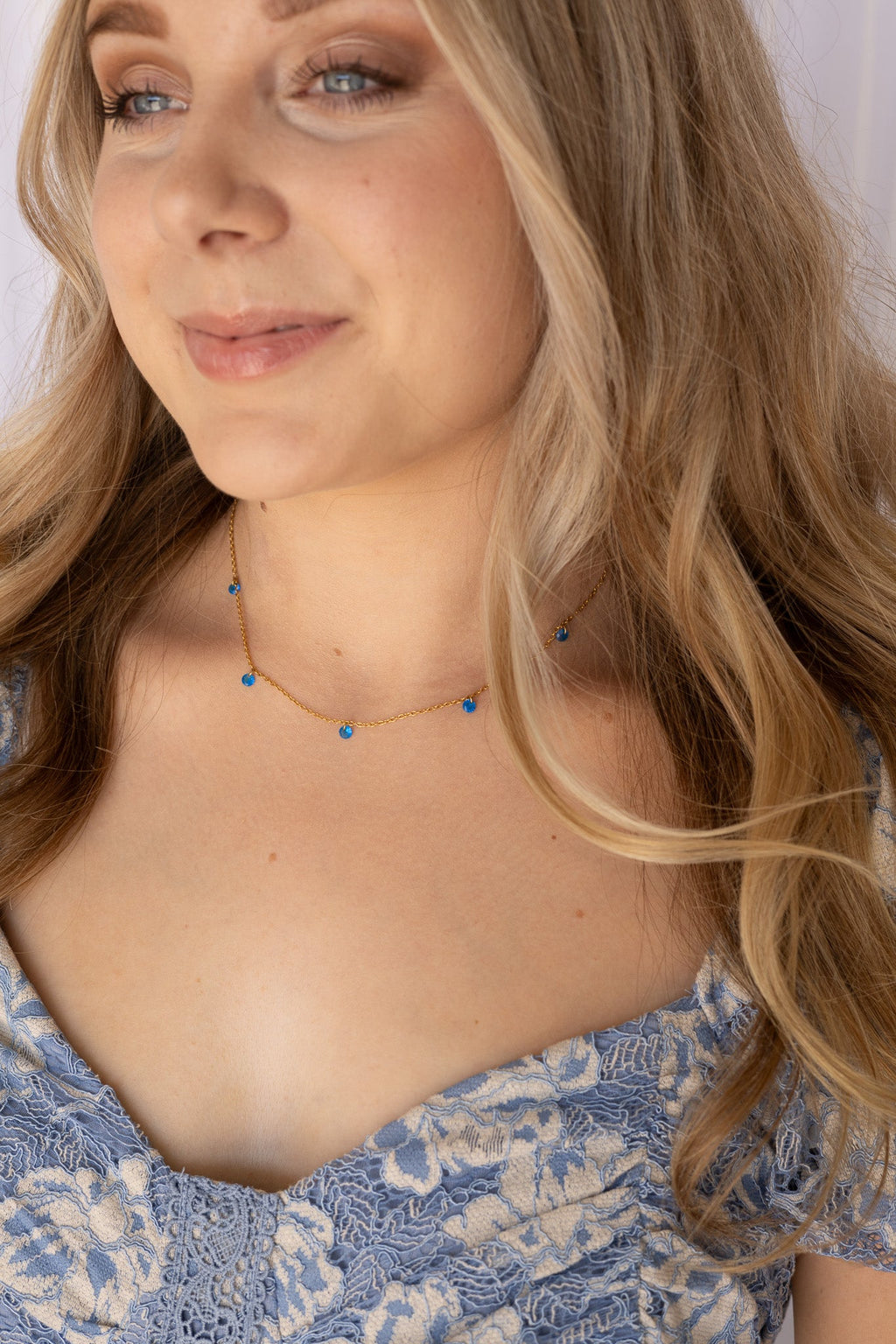 Madison Necklace in Blue