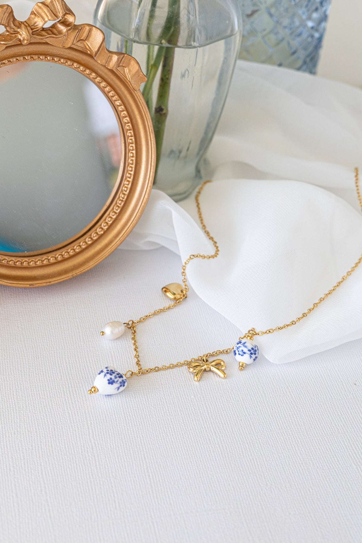 Bella Charm Necklace in Blue