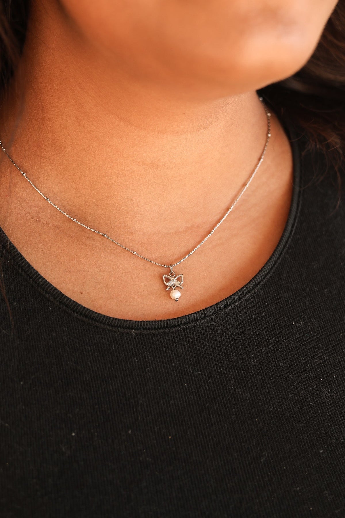 Jane Bow Necklace