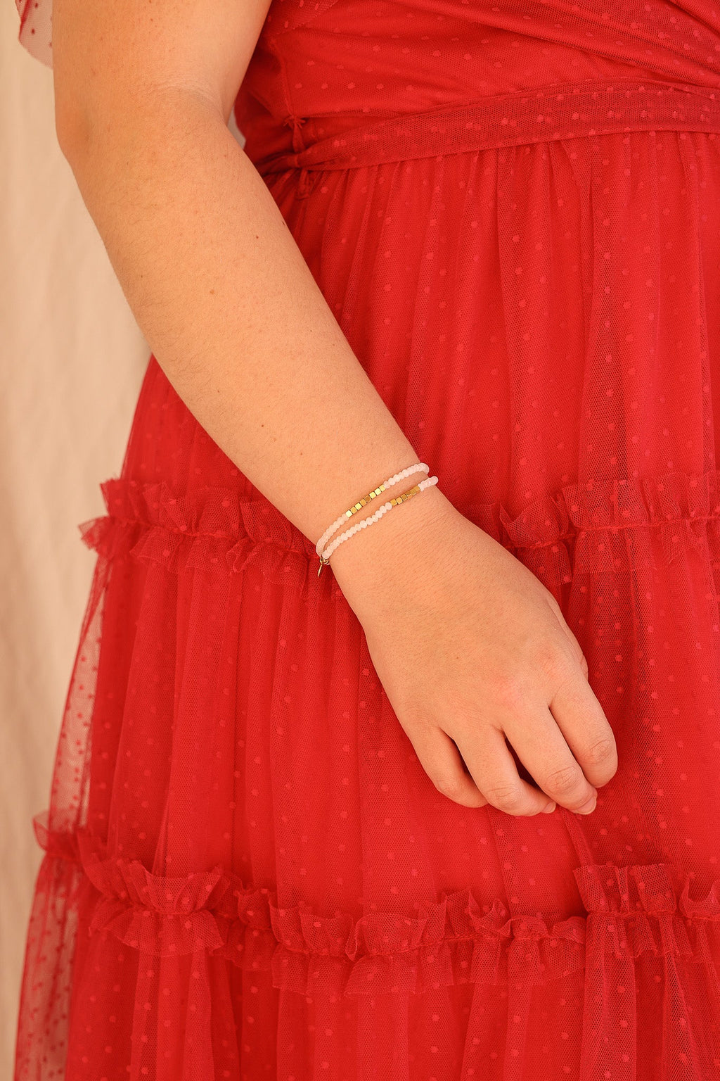 Clara Bracelet Set in White