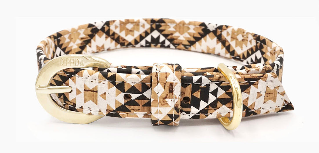 Diamond Cork Leather Collar