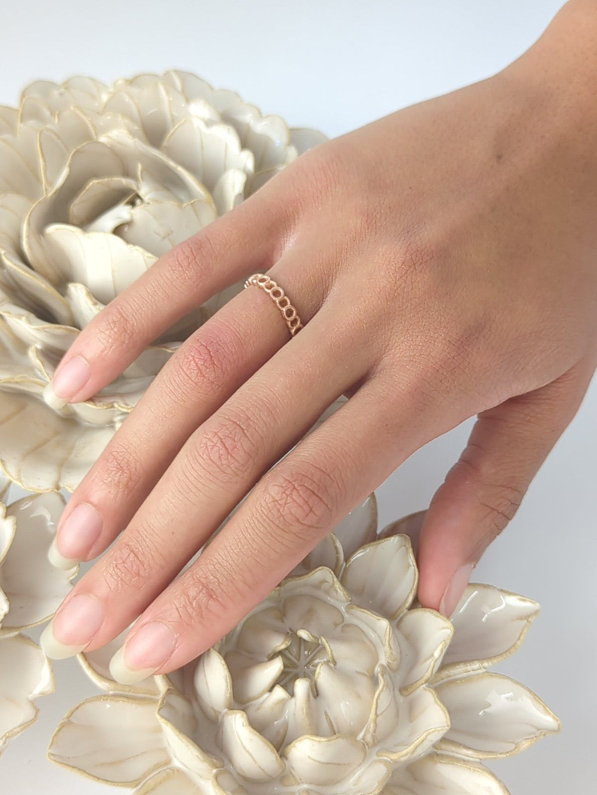 Halo Chain Band Ring