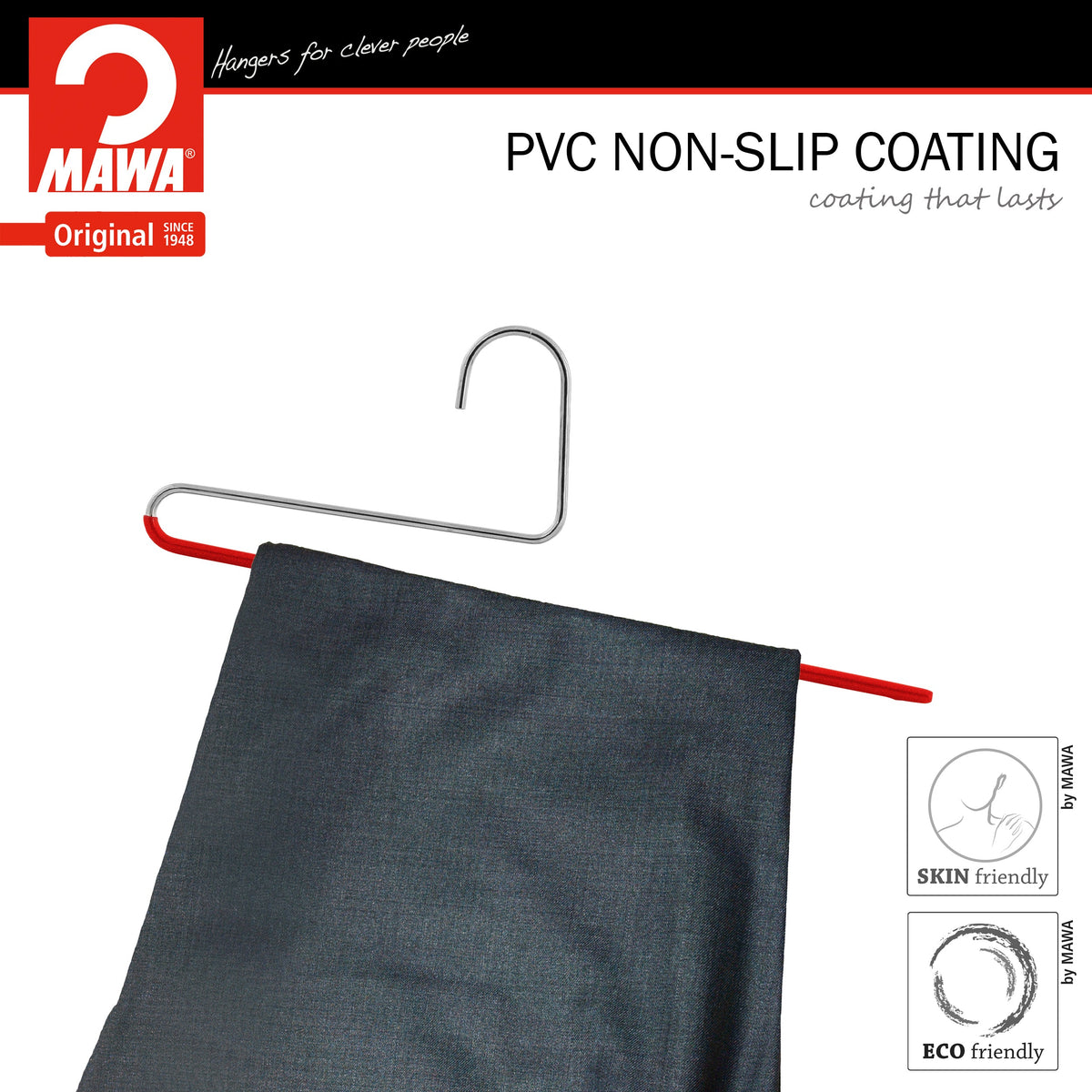 Reverse Trouser Hanger, KH-35U, Single Rod, New Red