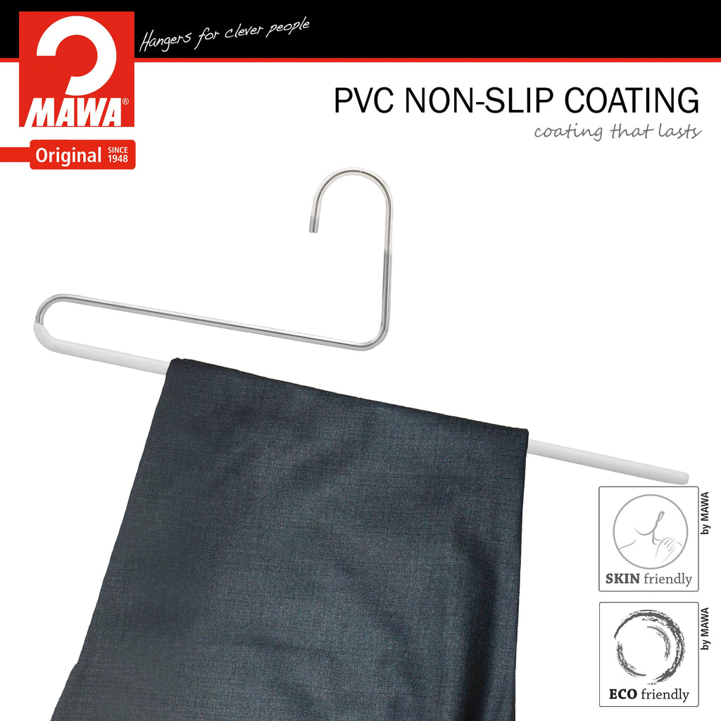 Reverse Trouser Hanger, KH-35U, Single Rod, White