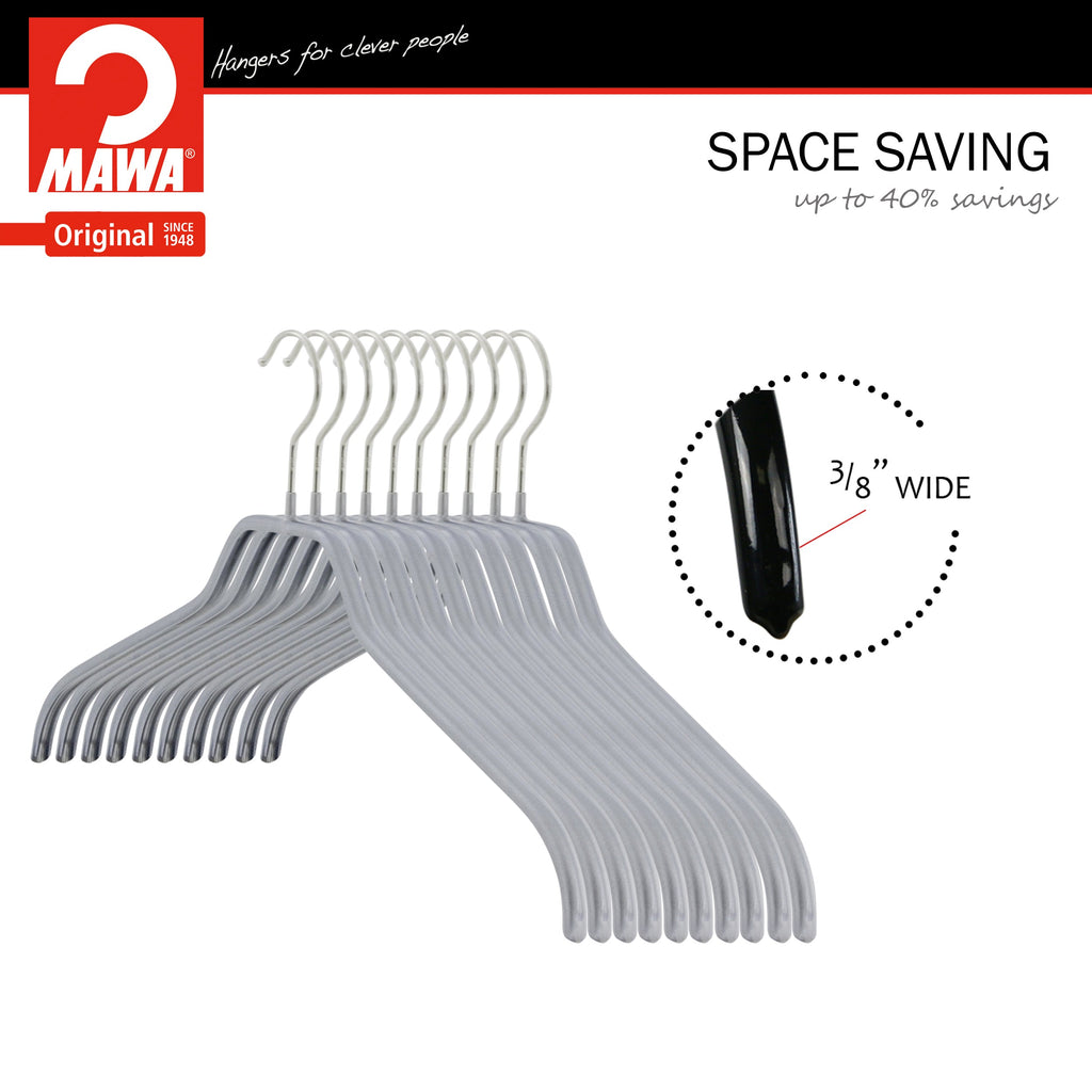 Silhouette, 36-F, Narrow Hanger, Silver