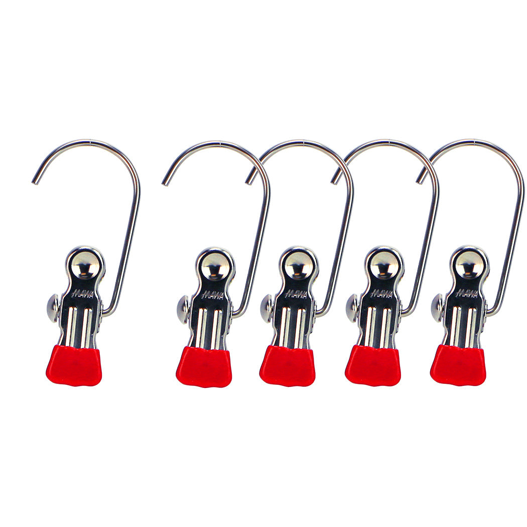 Single Clip on Hook, K-1, Red (Set of 5)