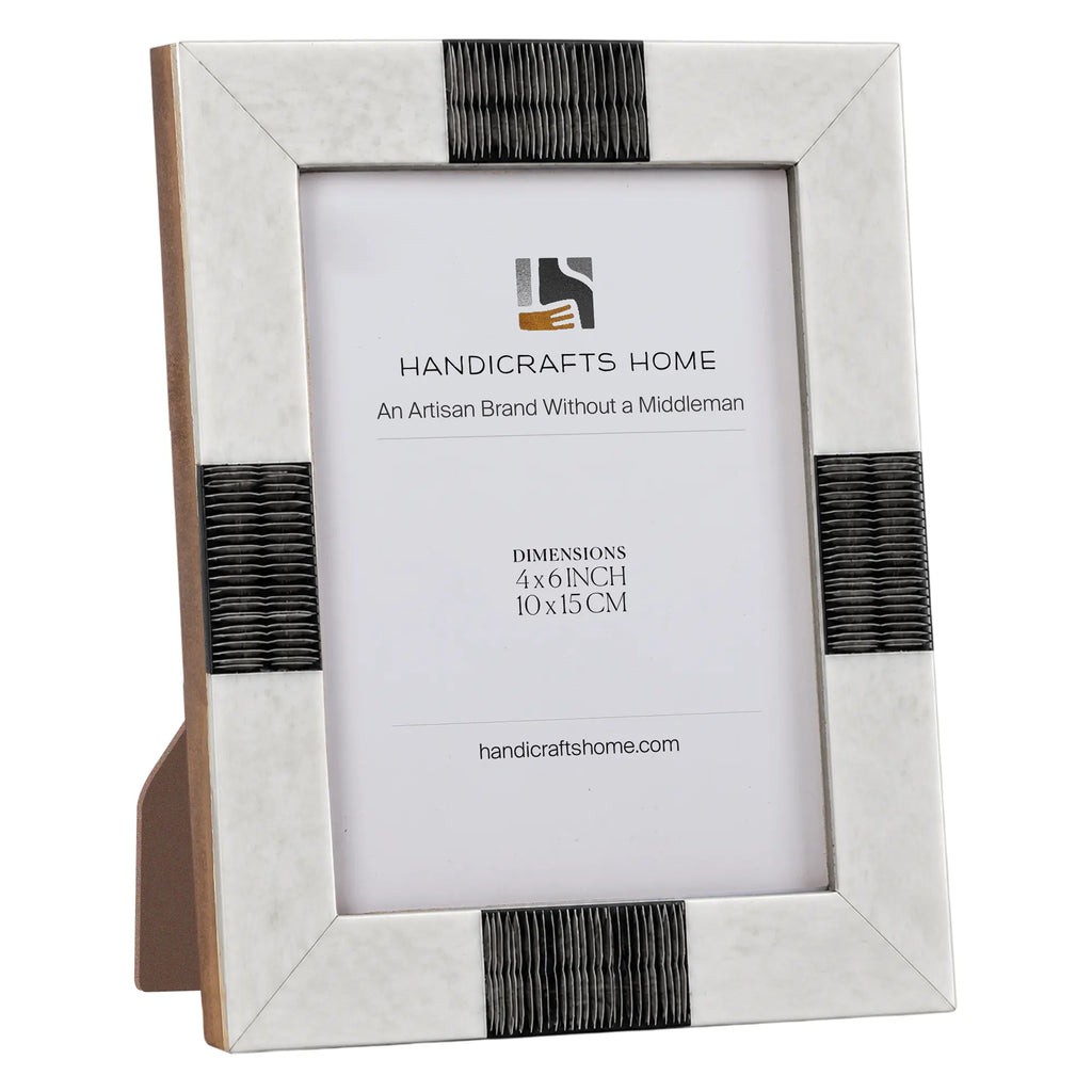 Picture Frame Sea Siren Teles Collection Bone & Horn Inlay White Black – 2 Sizes