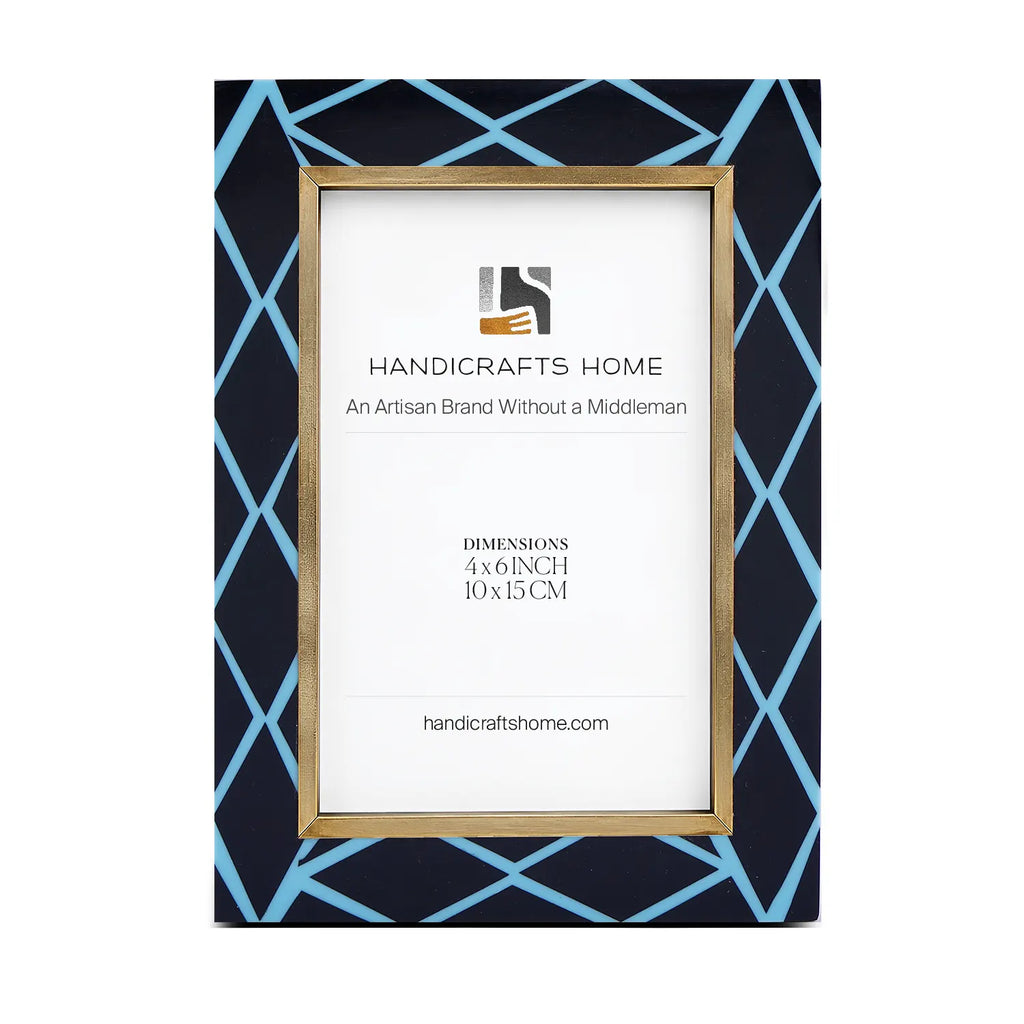 Picture Frame Halo Mamba Collection Resin Inlay & Brass Multi-Color – 4x6, 5x7 & 8x10