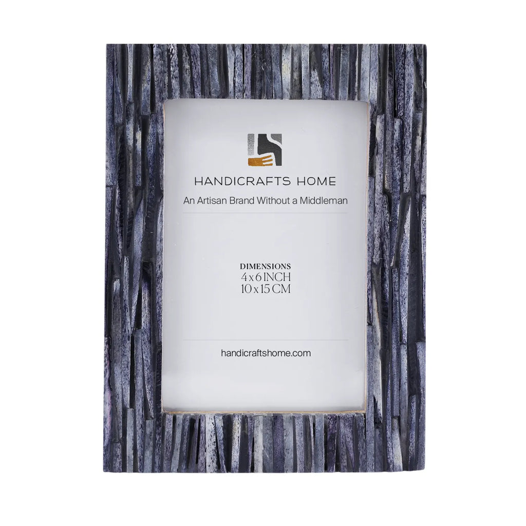 Koyala Kachcha Picture Frame | Charcoal Bone Inlay | 4x6 5x7 8x10