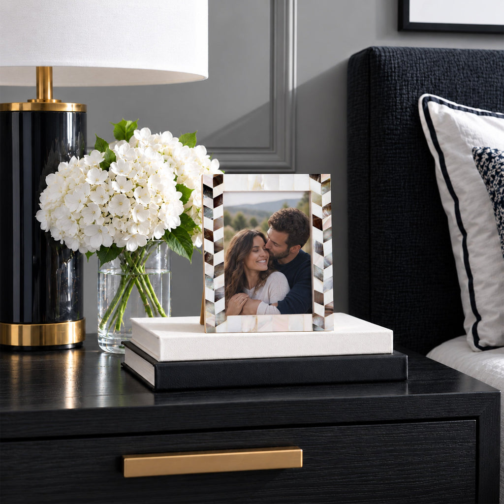 Mother of Pearl Picture Frame | Pearlescent Barley | 4x6 5x7 8x10