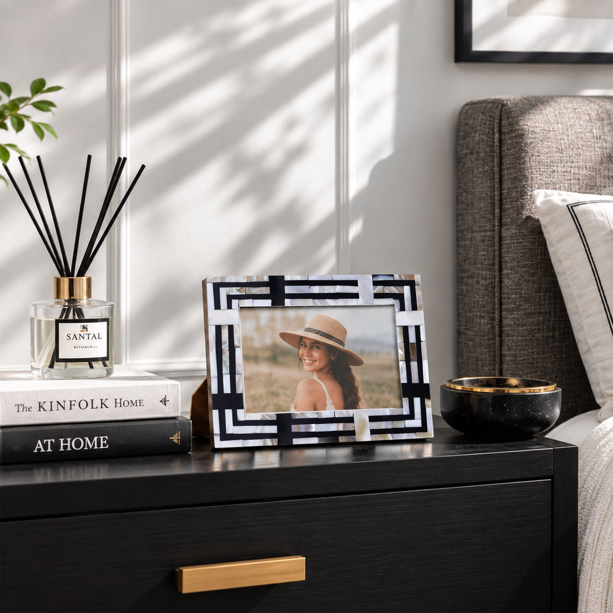 Pearlescent Picture Frames | Black & Shell | 4x6 5x7 8x10