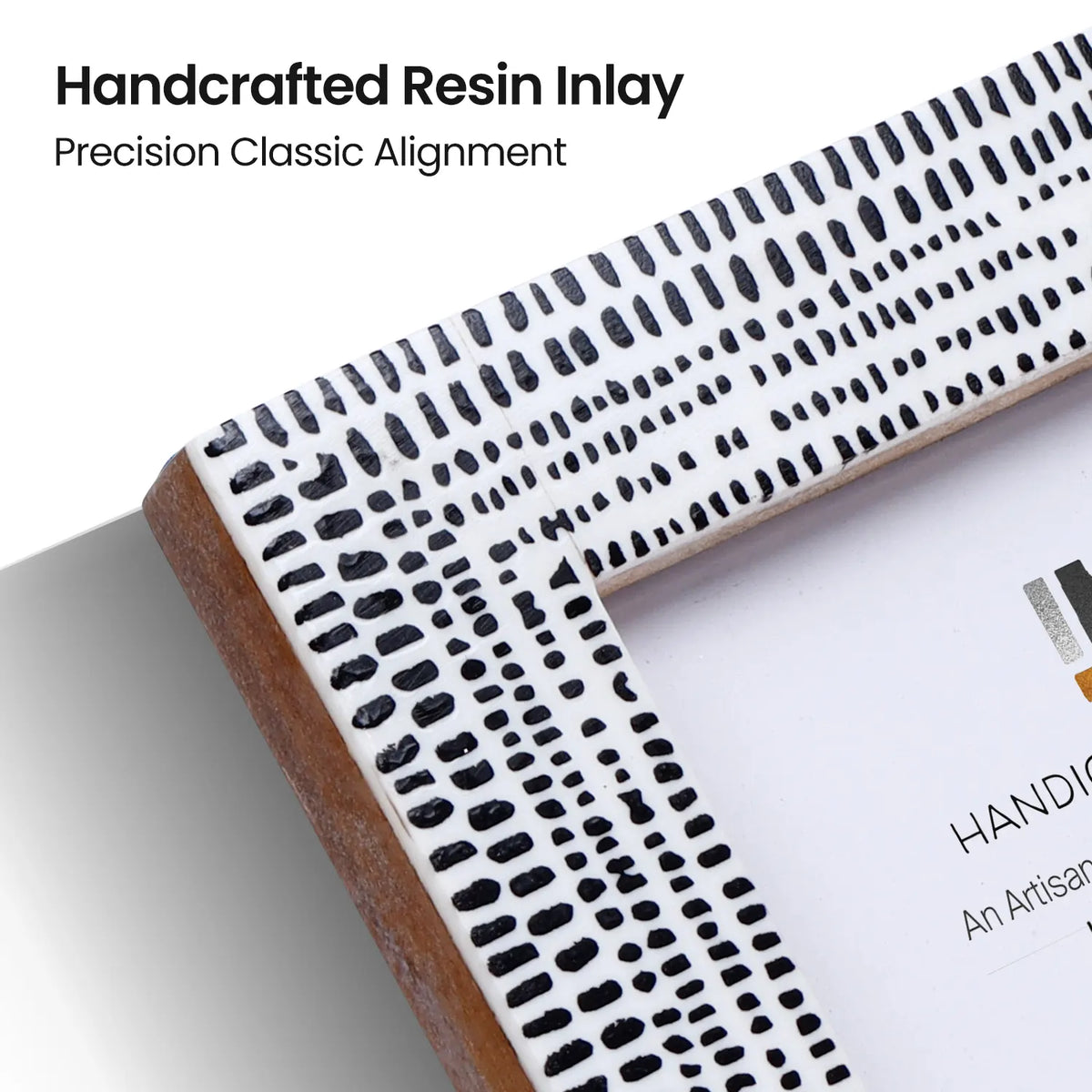Rhythm Particle Picture Frame B&W Resin Inlay 4x6 5x7 8x10