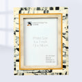 Picture Frames Abstract Ink Art Collection Resin Inlay - Ivory, 4x6 & 5x7