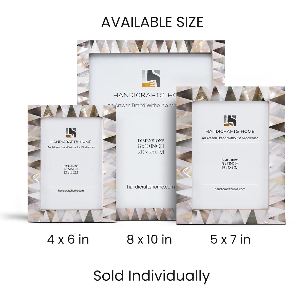 Picture Frame Pearlescent Ivory Collection Mother of Pearl Ivory – 3 Sizes
