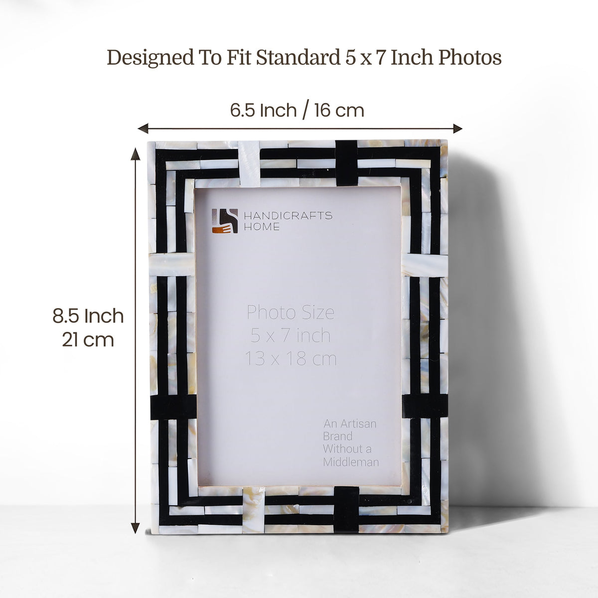 Pearlescent Picture Frames | Black & Shell | 4x6 5x7 8x10
