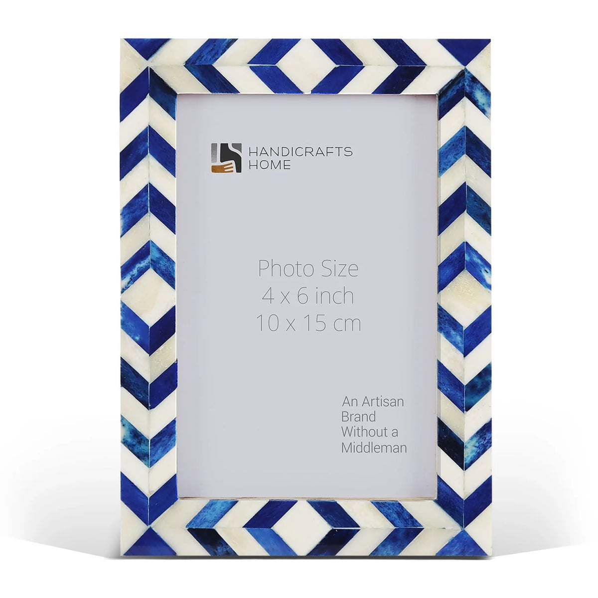 Mosaic Chevron Bone Inlay Picture Frame | 4x6 5x7 8x10