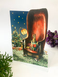 Rabbit Storytime Lasercut Christmas Card