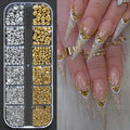 100pcs Punk Silver Pearl Beads Nail Art Charms 3D Half Round Flatback Nail Rhinestones Manicure Tips Crafts Nail Art Decoration