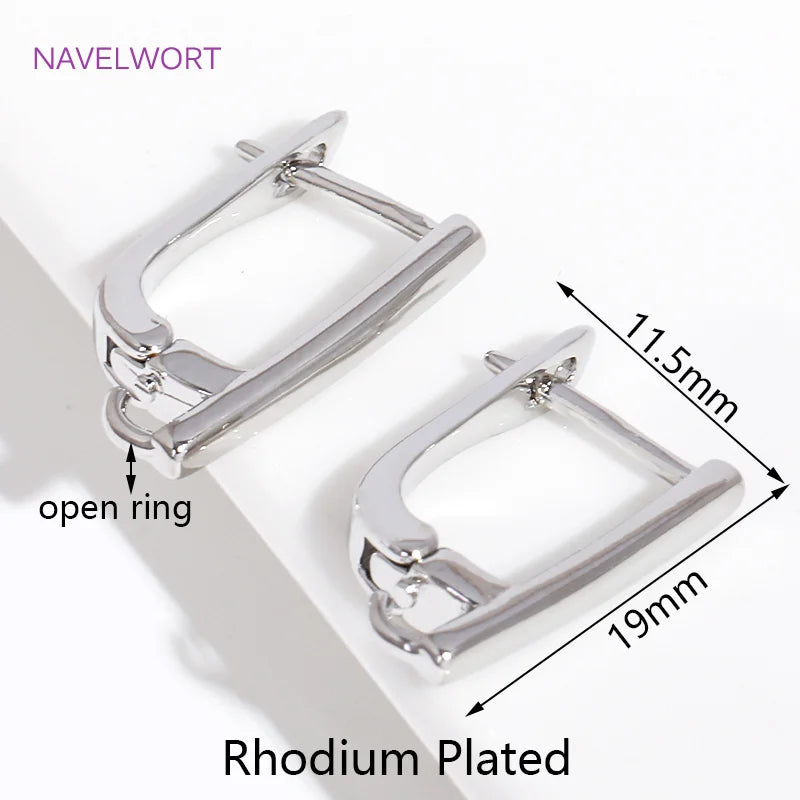 DIY Earring Making Accessories 18K Gold Plated Smooth Earring Hook Clasps Brass Metal Earwires Hooks,Jewelry Making Supplies