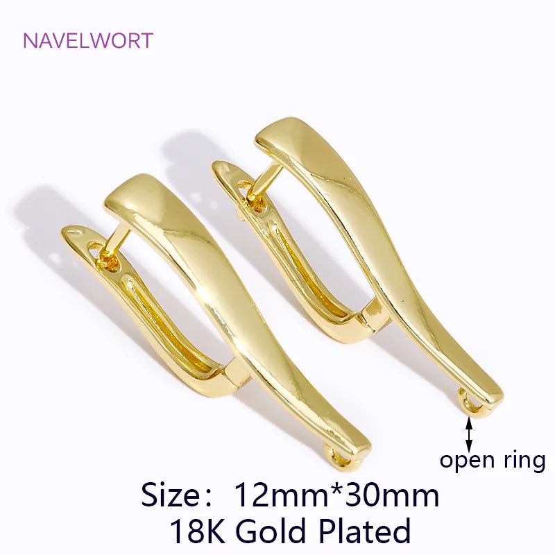 Multi Styles 18K Gold Plated Brass Shvenzy Earring Hooks Ear Wire Fastener,Accessories For Earrings,DIY Jewelry Making Supplies
