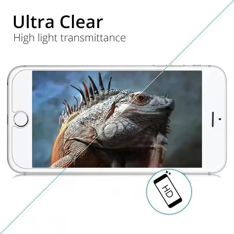 5Pcs Tempered Glass For iPhone 6 6s 7 8 Plus SE 2020 2022 8Plus Screen Protector Film