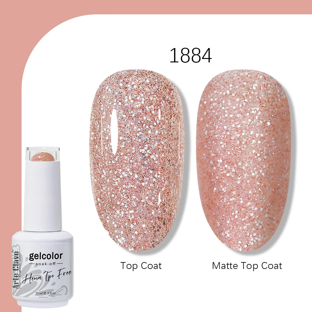 Arte Clavo HEMA TPO FREE 15ml UV LED Gel Nail Polish Soak Off Semi Permanent Daily Wear Universal Color For All Seasons Manicure