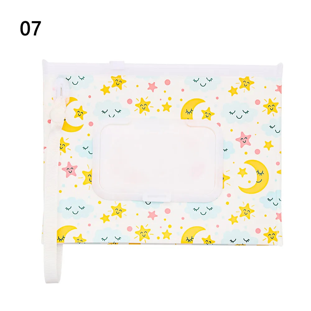New Baby Wet Wipe Pouch Flip Cover Wipes Holder Case Reusable Tissue Box Refillable Carrying Case Portable Stroller Accessories