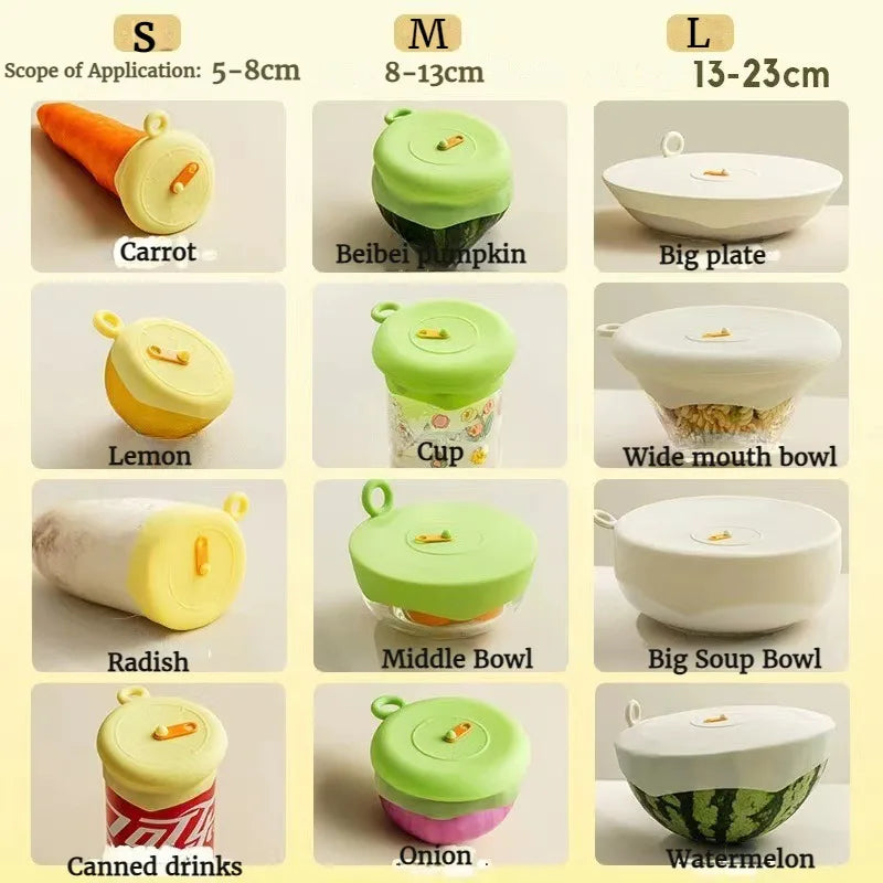 Silicone Kitchen Utensils Fresh-keeping Stretch Universal Bowl Cover Refrigerator Microwave Oven Sealed