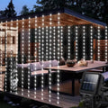 Solar Curtain Lights LED Outdoor Waterproof String Lights for Garden Yard Fence Patio Garland Decoration
