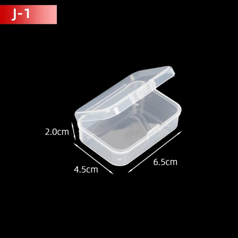 5Pcs/10Pcs PP Storage Box Mini Transparent Plastic Case Container Square Rectangle Packaging Box for Jewellry Beads Small Items