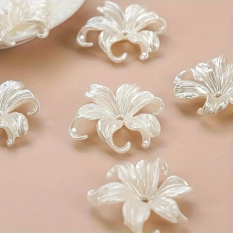 Iris Flower Plastic Beads for DIY Jewelry Making - Ideal for Handcrafted Necklaces, Earrings & Keychains,Jewelry Making Supplies