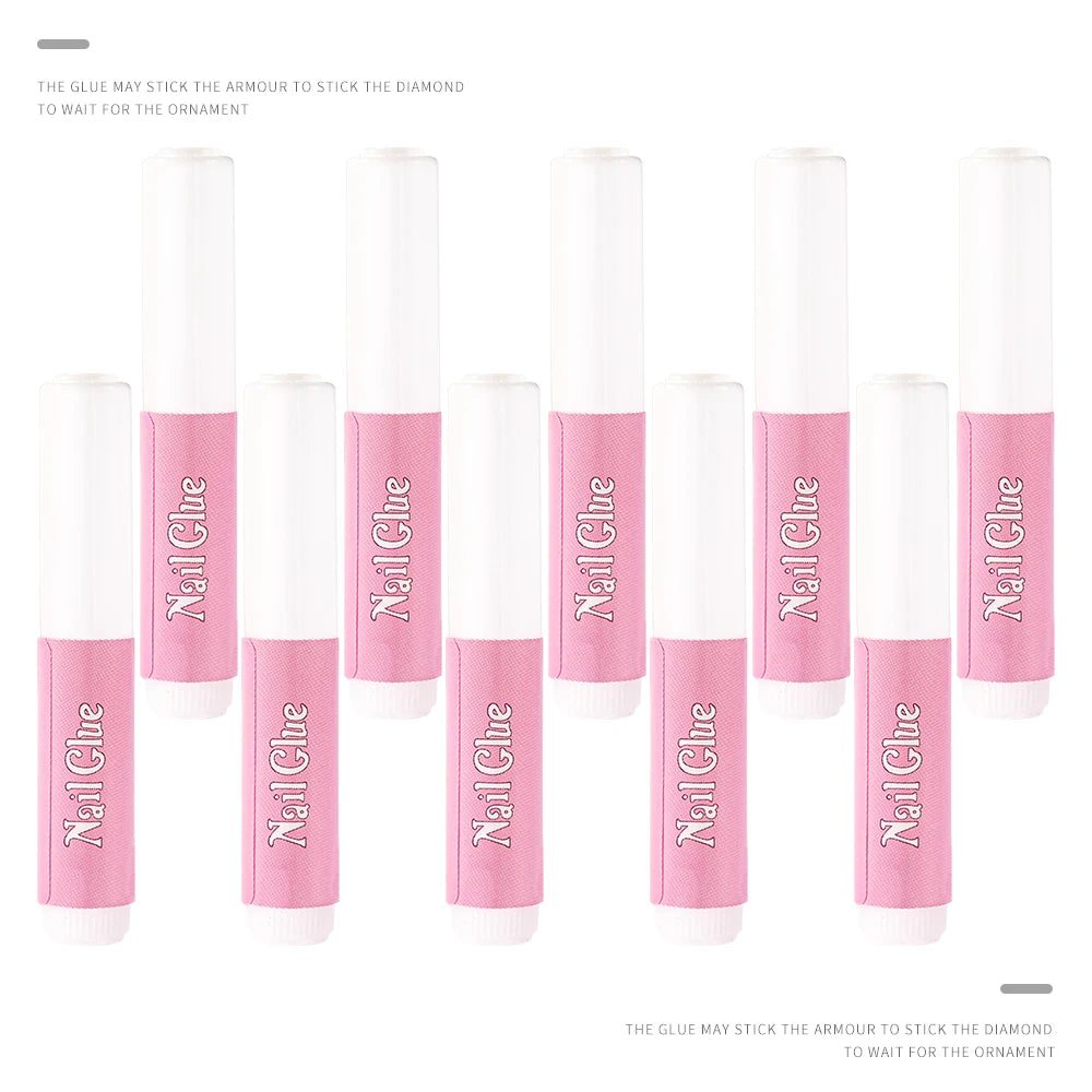 10/50/100Pcs Mini Nail Art GLue Set Net2g Strong Adhesive Gel for Acrylic Press On Nail Tips/Rhinestones Long Lasting Bond Glue
