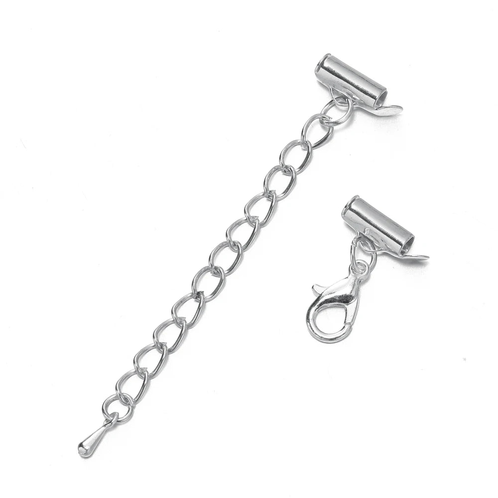 20Sets/Box 10-25mm Lobster Clasps Hooks Bracelet End Connector Slider Clasp Extending Chain Kits for DIY Jewelry Making Supplies