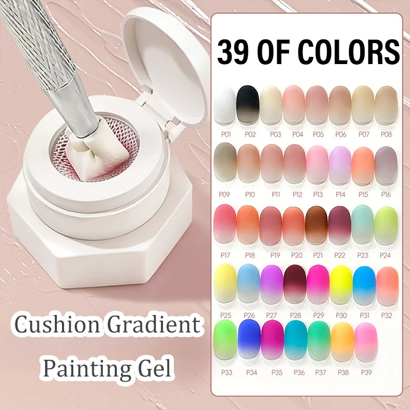 Nail Air Cushion Patting Gel, No Wash High Saturation Solid Color Gradient Shading, Offline Nail Salon Specific UV Nail Polish