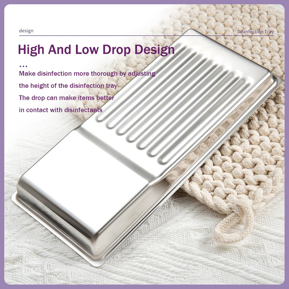 Stainless Steel Nail Decoration Cosmetic Storage Tray Nail Equipment Plate Doctor Surgery Dental Tray Nail Polish Display Tools