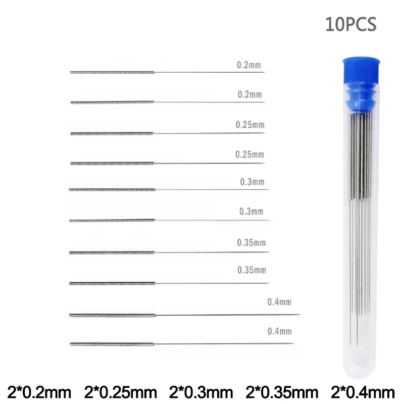 Stainless Steel Nozzle Cleaning Kit Anti-clogging Small Brush Pore Gap Cleaning Brush For Gas Stoves,Shower Head,3D Printer Jets