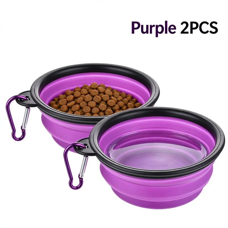 Durable TPR Portable Pet Food Bowl for Cats And Dogs Silicone Collapsible Travel Outdoor Water Food Bowl for Pets