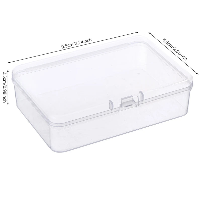 New Transparent Plastic Storage Box Photocards Small Card Storage Box Desk Organizer Box Classification Box Stationery