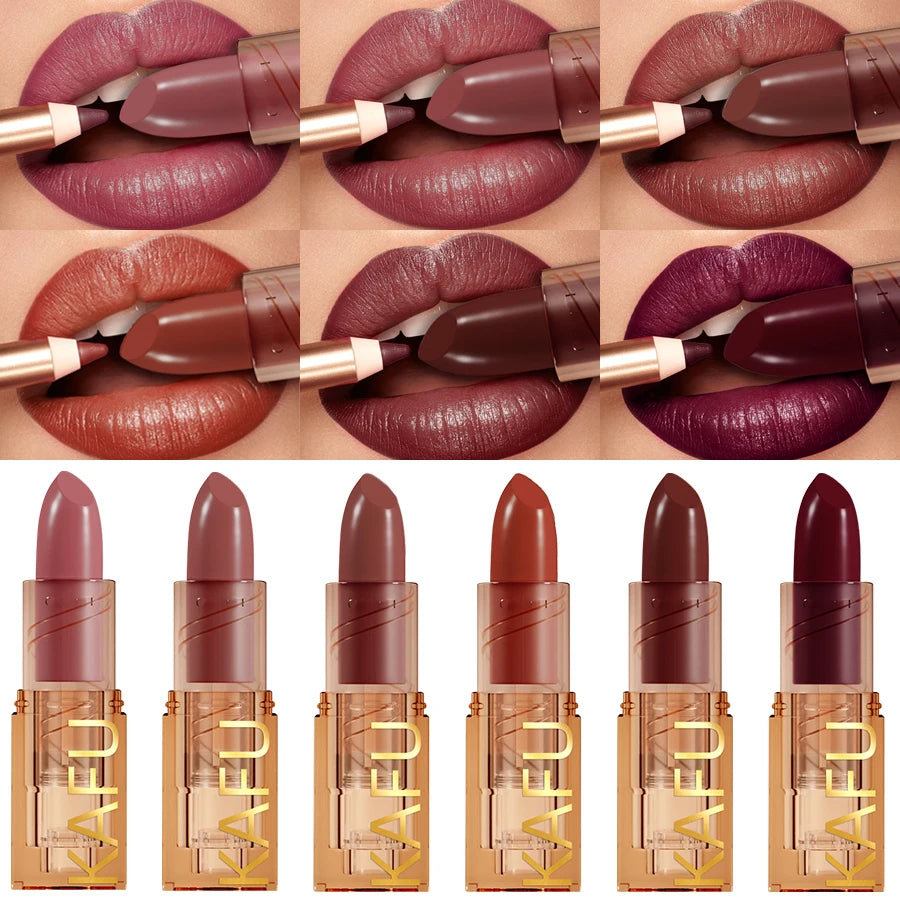 14-Color Matte Lipstick, Non-Fading, Long-Lasting Velvet Finish, Smooth Matte Lip Makeup Lip Tint Cosmetic for Women Gift Lipglo